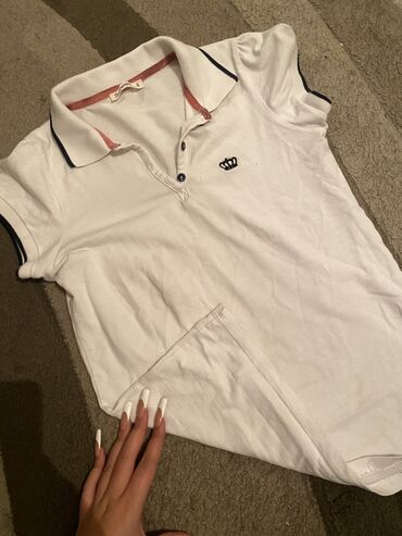 adidas футболка: Детский топ, рубашка, цвет - Белый, Б/у