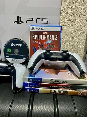 xbox one fat: Sony ps 5 slim + 5 игр + два джойстика + коробка. Пс 5 слим с — 2