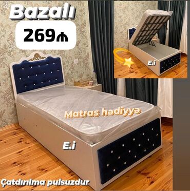 taxt üçün matras: Yeni, Təknəfərlik çarpayı, Bazalı, Matras ilə, Siyirməsiz, Azərbaycan
