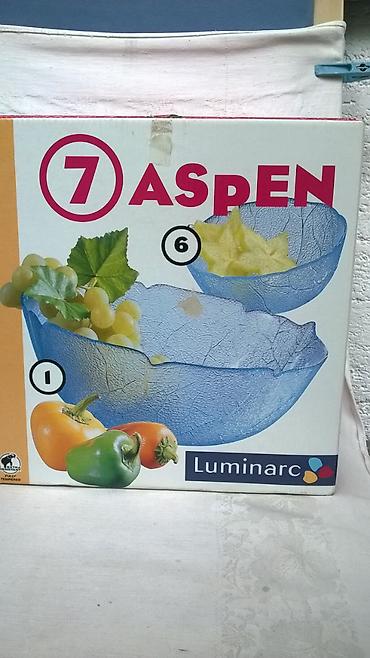 predsoblja ikea: Luminarc 7 Aspen:1 velika 23 cm. + 6 manjih cinija 12 cm., kao novo — 1