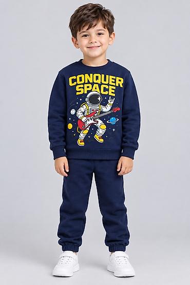 Кофты и свитеры: Uşaq üçün kosmik motivli svitşot - Model: “CONQUER SPACE” yazılı at lalafo.az — 3 Кофты и свитеры: Uşaq üçün kosmik motivli svitşot - Model: “CONQUER SPACE” yazılı — 3
