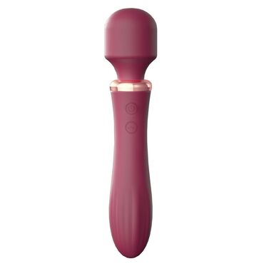 массаж фото: Двухсторонний вибратор с подогревом Цвет: бордовый секс игрушки