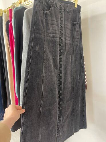 длинная джинсовая юбка: Юбка, Макси, Джинс