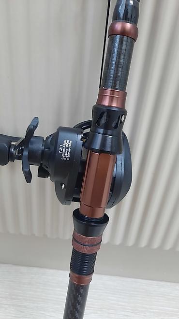 ox və kaman: Baitcasting tipli teleskop balıqçı dəsti - Qarmaq: Karbon lifli — 2