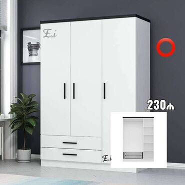 пластиковый шкаф на балкон: Б/у, Распашной, 3 двери Гардеробный шкаф