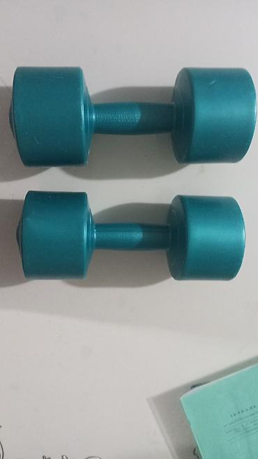 boxing gloves: Гантели пара, компактные, пластиковые (бирюзовые) вес 3кг - Тип — 1