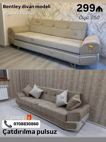 divani 2020: Bentley divan modeli – açılan, bazalı - Ölçü: 250 sm - Transformasiya — 1