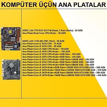 Ana platalar: Kompüter üçün Ana Platalar ⭐DDR2 LGA 775 ECS G31T-M (İdeal, 2 Ram — 2