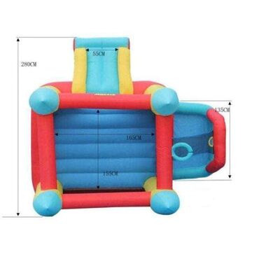 Igračke: 4u1 Dvorac-Trambolina na naduvavanje sa spustom 300x280x210cm 0000188 — 4