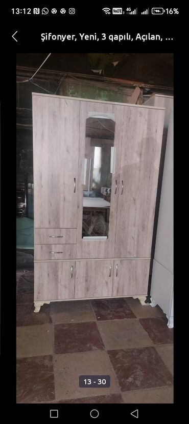 Dolablar: Yeni, 3 qapılı Düz dolab, Dolab-asılqan -da lalafo.az — 11 Dolablar: Yeni, 3 qapılı Düz dolab, Dolab-asılqan — 11