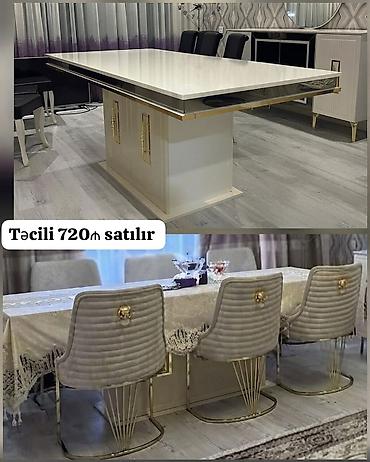 Mebel: 720₼ son masa dest 6oturacağı var təcili satılır demək olar yenidir — 1