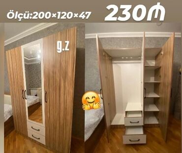 шифоньер: Yeni, Düz dolab, Qarderob, paltar dolabı