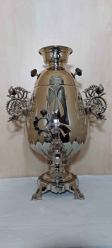 samovar aliram: 2022-ci ilin Tula istehsali samavar 8-litrlikdir, materiali; mis ve — 3