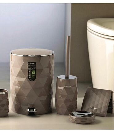 Digər məişət məhsulları: Vanna Otağı Aksesuar Dəsti – "Contrast" ✨ Dizayn: 2025-2026 yeni -da lalafo.az — 5 Digər məişət məhsulları: Vanna Otağı Aksesuar Dəsti – "Contrast" ✨ Dizayn: 2025-2026 yeni — 5