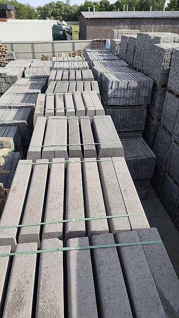 Тротуарные бордюры: Тротуарный бордюр, Бетонный, Овальный, 1000 — 26