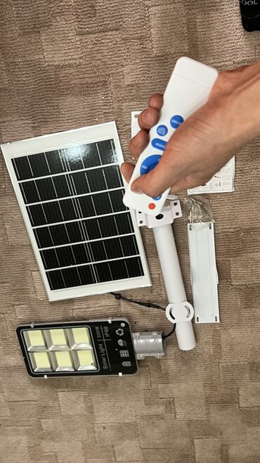 Прожекторы: Солнечный уличный прожектор с выносной панелью и пультом ДУ Комплект — 5