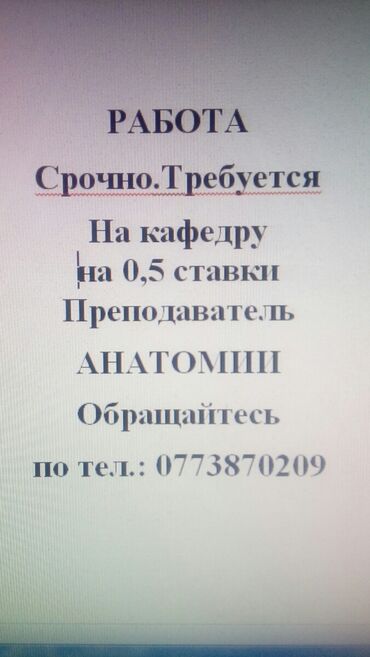 технолог конструктор: Требуется Учитель - Биология, Без опыта