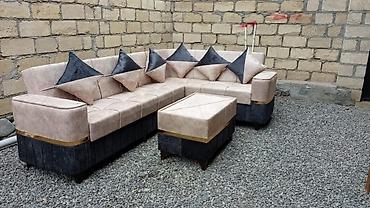 Divanlar: Müxtəlif rənglərdə təqdim olunan bu üç nəfərlik parça divan, müasir — 9