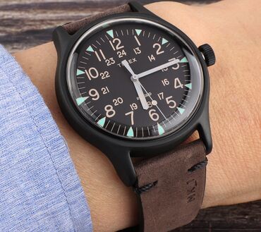 Классические: Американские часы Timex с функцией Indiglo, при зажиме коронки