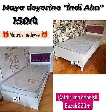 balın qiyməti: Tək nəfərlik çarpayı – müxtəlif model və rənglərdə yumşaq başlıqla — 2