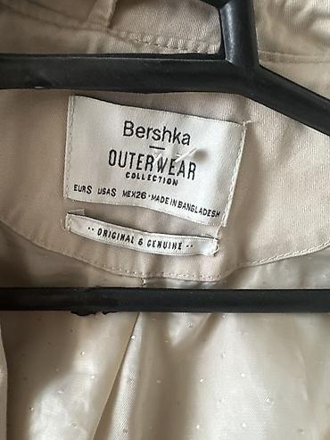 Плащи: Плащ, Bershka, S, цвет - Бежевый — 2