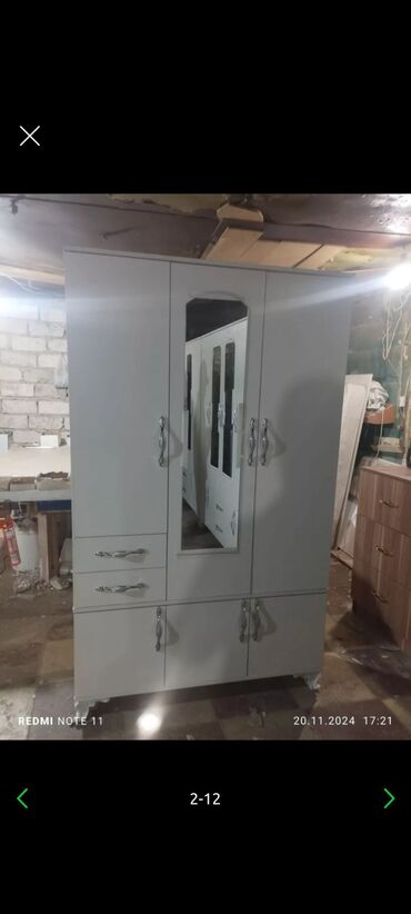Dolablar: Yeni, Açılan, 3 qapılı Düz dolab, Qarderob, paltar dolabı — 12