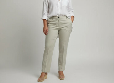 cross jeans zakręt: Material trousers for women, size XL