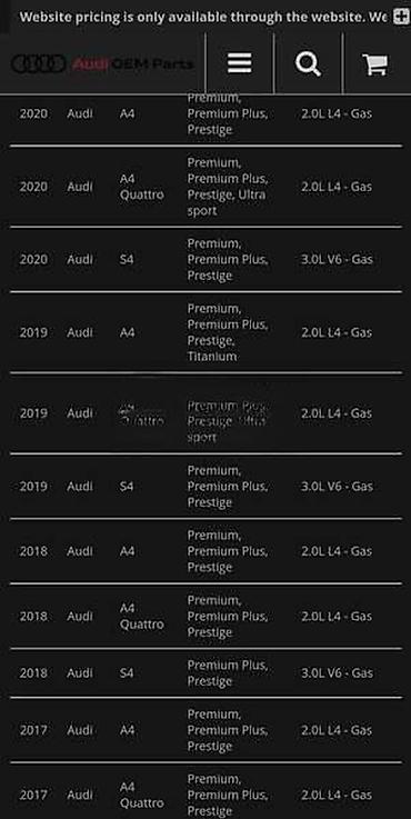 taxi tabla: POTKRILO PD ZA AUDI A4, S4 | Audi a4 potkrilo prednje desno 8w0 821 — 3