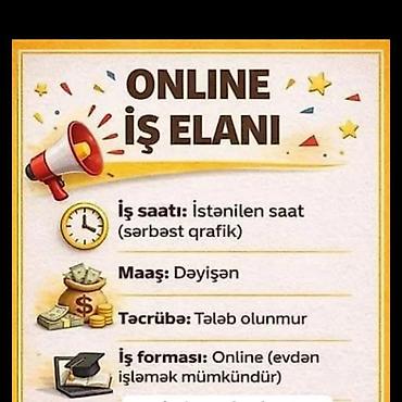 bağ evinə ailə tələb olunur 2023: ONLINE iş fürsəti – uzaqdan işləmə - İş saatı: İstənilən saat — 1