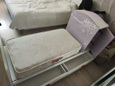 Uşaq və gənc otağı üçün dəstlər: Oğlan və qız üçün, İşlənmiş, Çarpayı, Bazasız, Matras ilə, Siyirməli