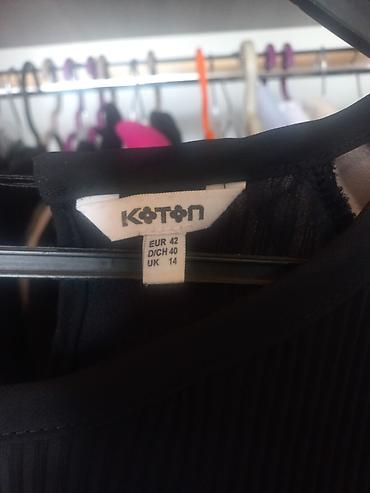 parfois az: Koton Şifon Qollu Siyah Don olcu 42 az ge geyinilib yaxsi veziyetde — 2
