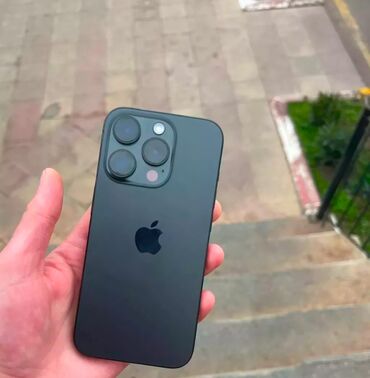 Apple iPhone: IPhone 15 Pro, 128 GB, Black Titanium, Barmaq izi, Face ID