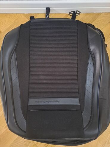 Oturacaq örtükləri: Avtomobil oturacağı üçün universal üzlüklər (komplekt) - Rəng: qara - — 10