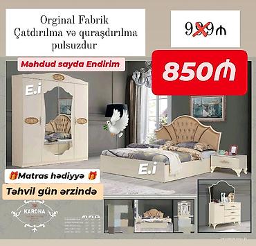 karona mebel: İkinəfərlik çarpayı, Dolab, Yeni — 1