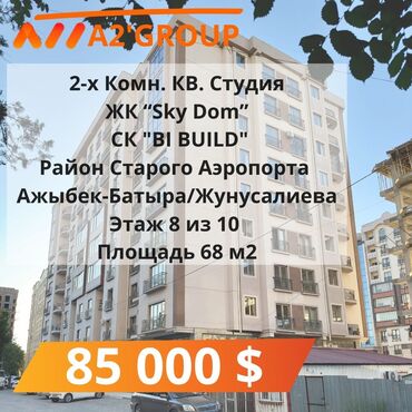 Продажа домов: 2 комнаты, 68 м², Элитка, 8 этаж, Евроремонт