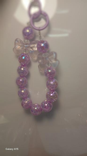 Брелоки: Брелоки‑браслеты из бусин для сумки/ключей - Ручная сборка на прочной — 4