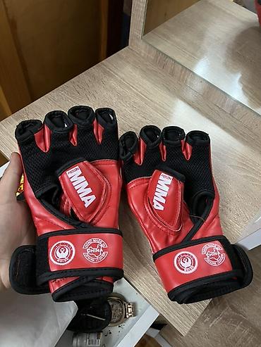 scooter ikinci el: MMA döyüş əlcəkləri – VILON brendi - Rəng: qırmızı/qarayla kombinə - — 3