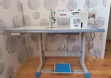 dikis masini: DUMA sənaye tipli tikiş maşını – stol və pedal sistemi ilə tam dəst — 1
