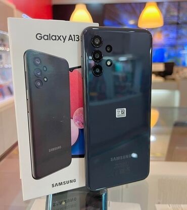 samsung 2022: Samsung Galaxy A13 | 128 GB | rəng - Qara | Zəmanət, Sensor, Barmaq izi