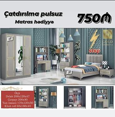 ucuz samavar: Uşaq/yeniyetmə yataq otağı mebel dəsti – müasir dizayn, 3 rəng — 5