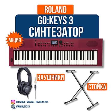 nomad: Акция!!! Синтезатор Roland GO:KEYS 3 (TURQUOISE) + стойка Nomad — 1