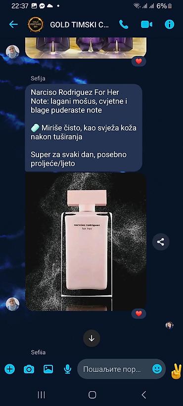 Parfemi: Parfemi – cjenovnik i odabrani mirisi Veličine i cijene: - 30 ml – — 9
