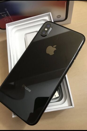iphone x kg: IPhone X, Б/у, 256 ГБ, Черный, Защитное стекло