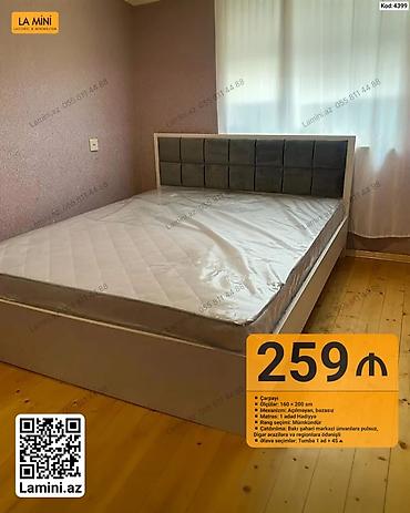 Ev üçün mebel: LA MİNİ – Çarpayı (Kod: 4399) - Ölçülər: 160 × 200 sm - Mexanizm — 1