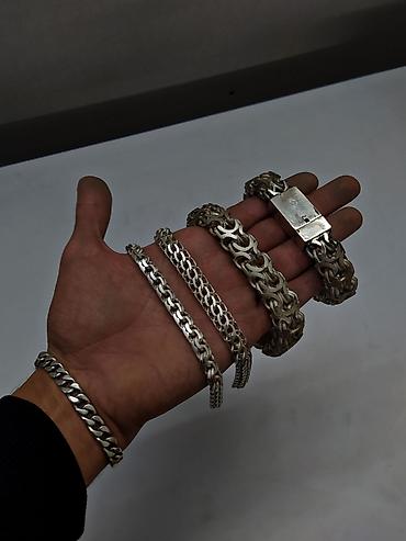 Серебряные цепочки: Цепочка, Бисмарк, Проба 925, Унисекс, Новый — 15