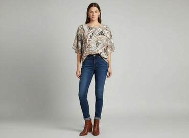 bluzka damska z aplikacją: Women's blouse, size L