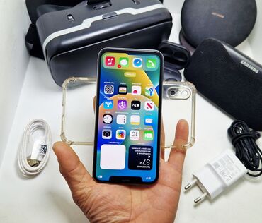 Apple iPhone: IPhone X, Б/у, 64 ГБ, Белый, Чехол, В рассрочку, 100 % — 13