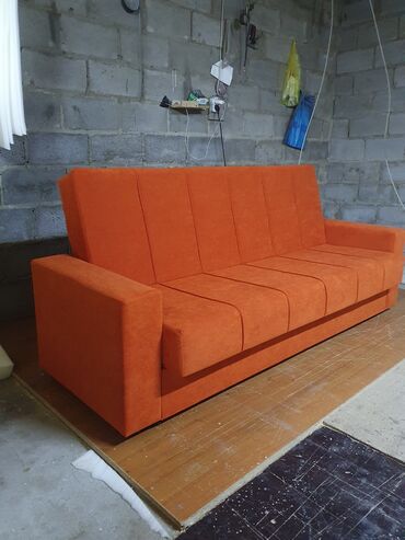 продаю диван новый: Диван-кровать, цвет - Оранжевый, Новый