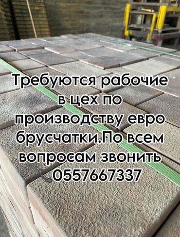 Другие специальности: Требуются рабочие в цех по производству евробрусчатки