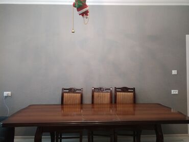 Для гостиной, Б/у, Раскладной, Квадратный стол, 6 стульев, Малайзия